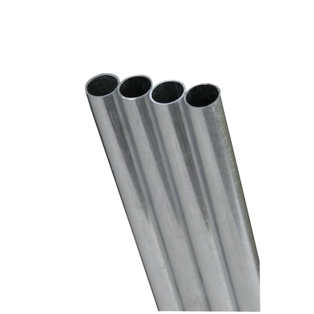 K&S Precision Metals K&S 1/2 in. D X 1 ft. L Round Aluminum Tube 83035
